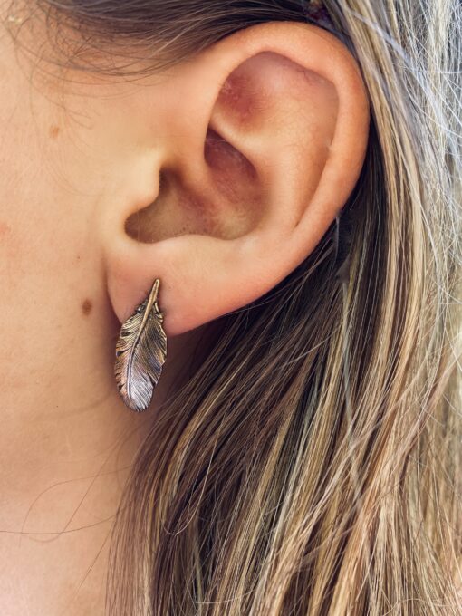 Ohrstecker Feder – Bild 3