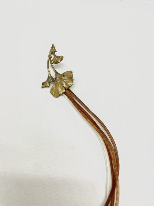 Federohrring Ginkgo Bronze