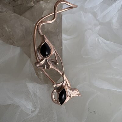 Ohrschmuck Ginkgo mit Stein