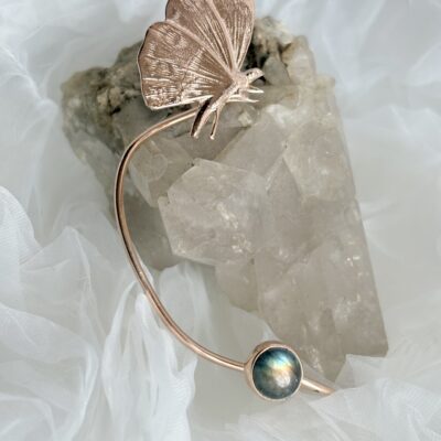 Ohrschmuck Schmetterling mit Stein