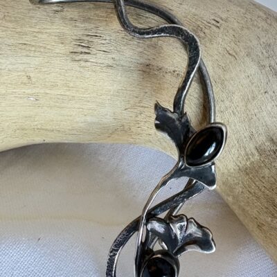 Ohrschmuck Ginkgo mit Stein