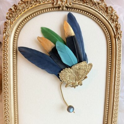 Feder Ohrschmuck Schmetterling