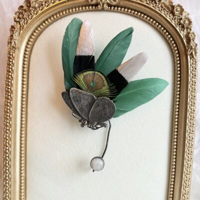 Feder Ohrschmuck Schmetterling