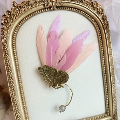 Feder Ohrschmuck Schmetterling