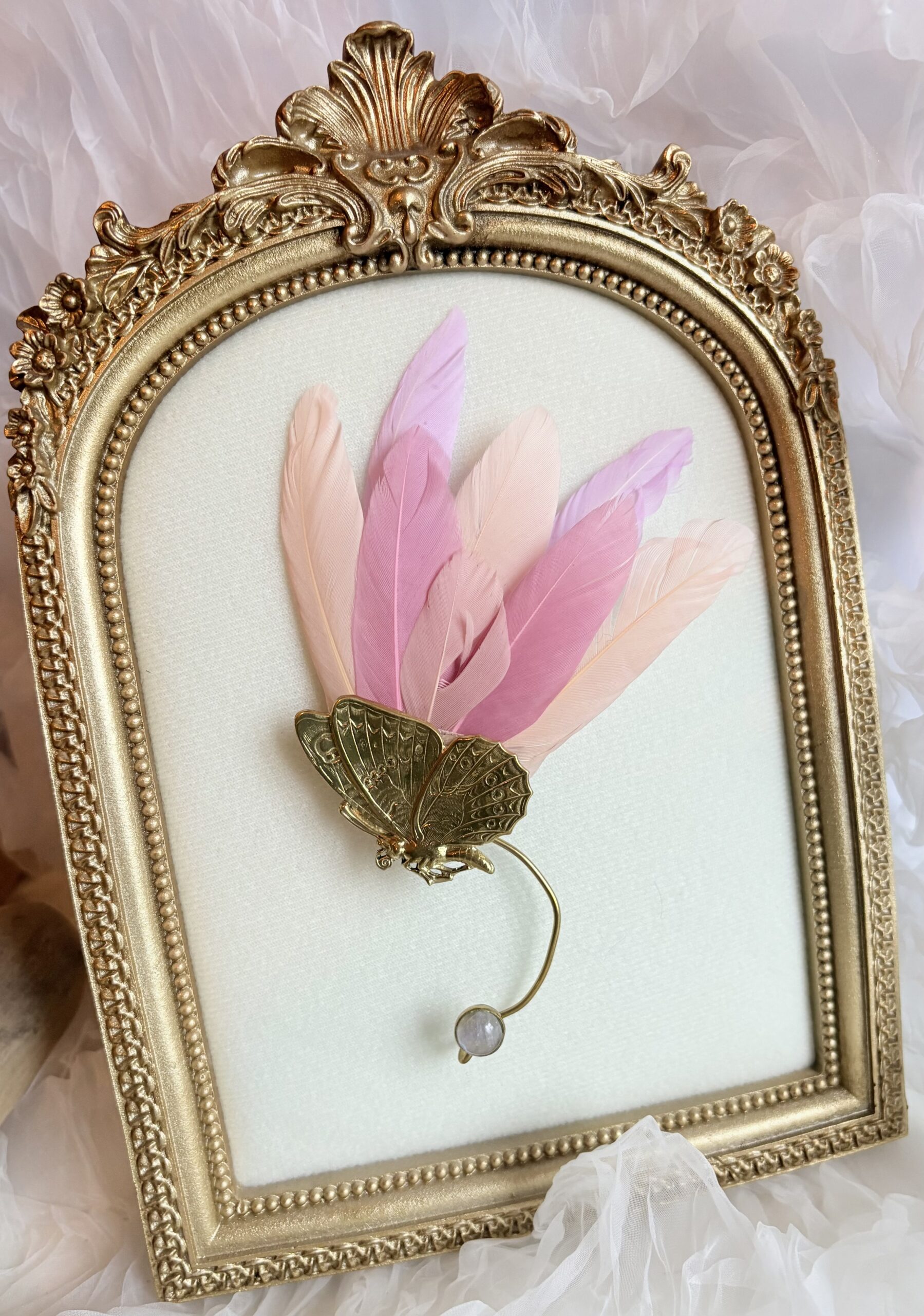 Feder Ohrschmuck Schmetterling