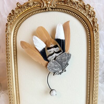 Feder Ohrschmuck Schmetterling