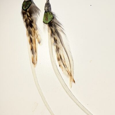 Echte Federohrringe Paar