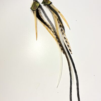 Echte Federohrringe Paar