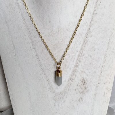 Grauer Mondstein Kette