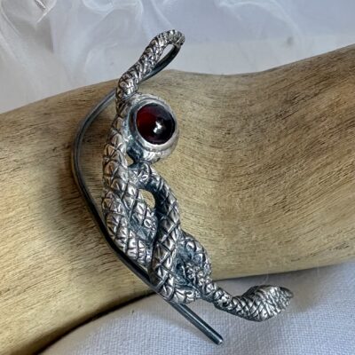 Ohrschmuck Schlange mit Stein