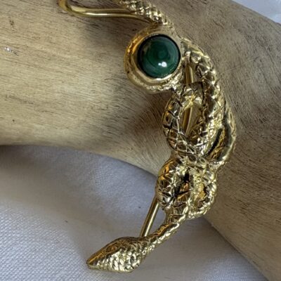 Ohrschmuck Schlange mit Stein