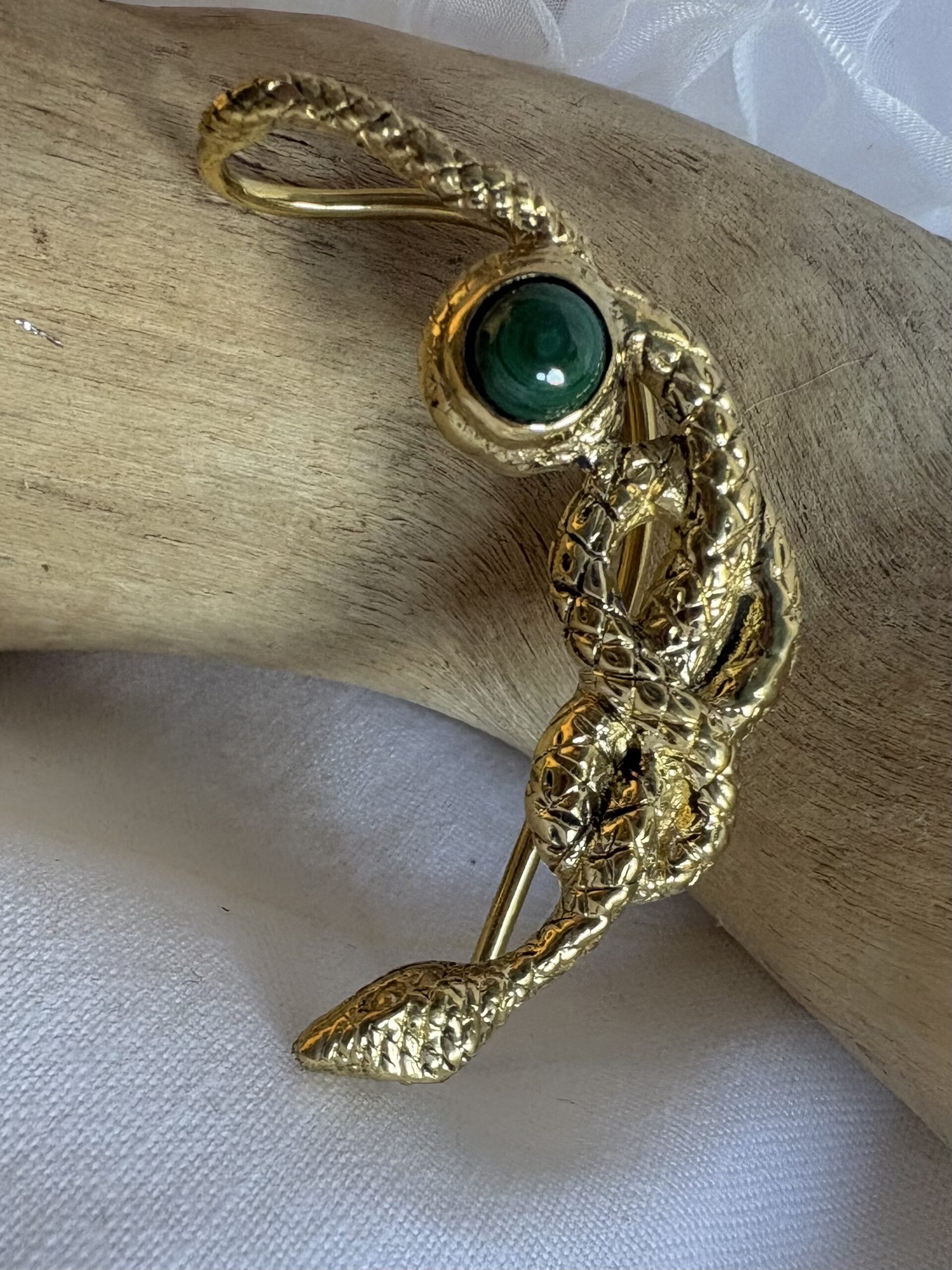 Ohrschmuck Schlange mit Stein